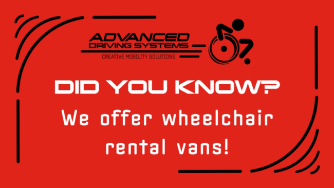 "Did you know? We offer wheelchair rental vans" -- Handicap Rental Vans Featured image